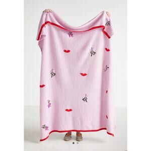 Anthropologie Diane Knitted Icon Throw Blanket